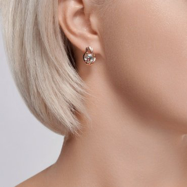 Серьги SOKOLOV 728565 вес 3.98 г золото, празиолит купить,NaN
