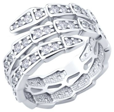Кольцо Diamant 94-110-02299-1_s размер 17.5 вес 5.24 г серебро, фианит купить,NaN