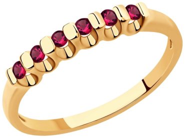 Кольцо Diamant 51-210-01318-3_18 размер 18 вес 1.51 г золото, рубин купить,NaN