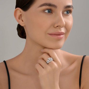 Кольцо Diamant 94-110-02299-1_s размер 17.5 вес 5.24 г серебро, фианит купить,NaN