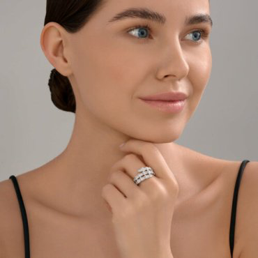 Кольцо Diamant 94-110-02299-1_s размер 17.5 вес 5.24 г серебро, фианит купить,NaN