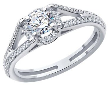 Кольцо Diamant 9010174-5_17-5 размер 17.5 вес 2.98 г золото, бриллиант купить,605925