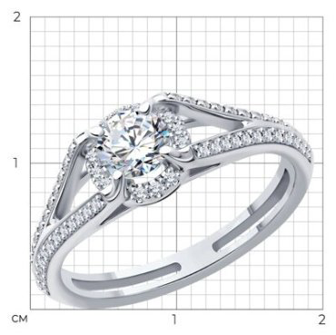 Кольцо Diamant 9010174-5_17-5 размер 17.5 вес 2.98 г золото, бриллиант купить,605925