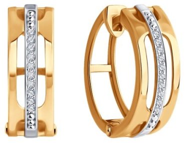 Серьги Diamant 51-220-01890-1 вес 2.8 г золото, бриллиант 107104044 купить,NaN