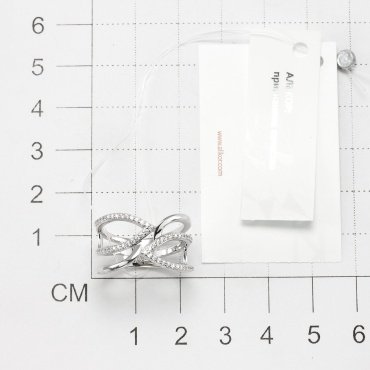 Кольцо АЛЬКОР 01-3638/00КЦ-00 размер 16.5 вес 4.7 г серебро, фианит купить,NaN