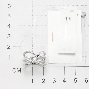 Кольцо АЛЬКОР 01-3638/00КЦ-00 размер 16.5 вес 4.7 г серебро, фианит купить,NaN