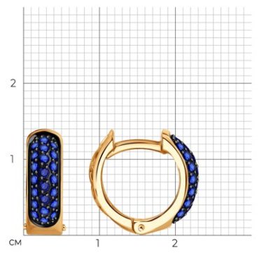 Конго Diamant 51-220-02498-1 вес 3.69 г золото, сапфир 119458003 купить,NaN