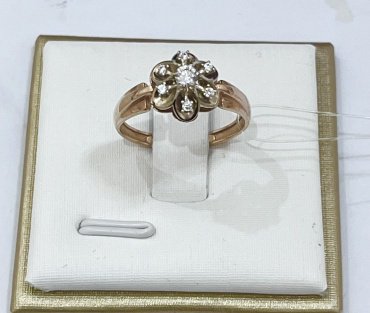 Кольцо Diamant 866886544 размер 17 вес 2.29 г золото, фианит купить,NaN