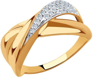Кольцо LUXOR JEWELRY LUXOR 018286 17 размер 17 вес 2.8 г золото, фианит купить,NaN