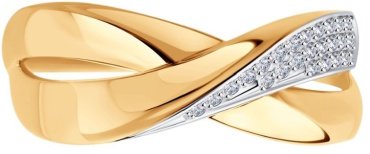 Кольцо LUXOR JEWELRY LUXOR 018286 17 размер 17 вес 2.8 г золото, фианит купить,NaN