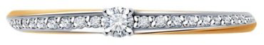Кольцо Diamant 51-210-01970-1 размер 16.5 вес 1 г золото, бриллиант купить,NaN