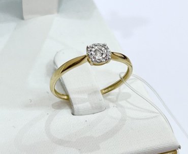 Кольцо Mi Amor 8768854 размер 17.5 вес 0.99 г золото, бриллиант купить,NaN