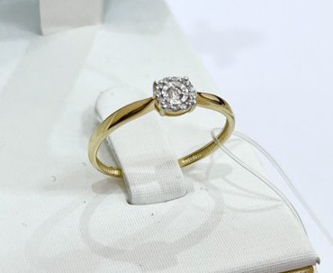 Кольцо Mi Amor 8768854 размер 17.5 вес 0.99 г золото, бриллиант купить,NaN