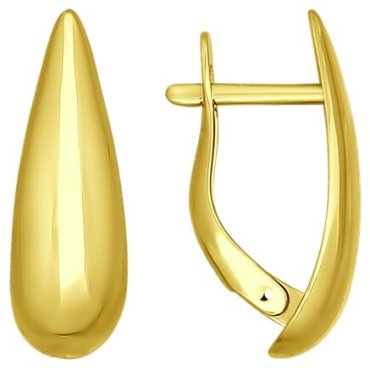 Серьги Diamant 53-120-01523-1 вес 2.6 г золото, без вставок купить,NaN