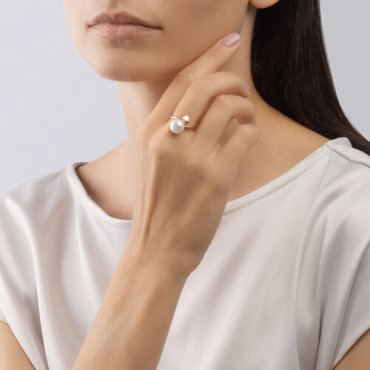 Кольцо Diamant 791204_18 размер 18 вес 2.32 г золото, жемчуг купить,NaN