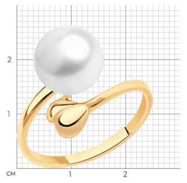 Кольцо Diamant 791204_18 размер 18 вес 2.32 г золото, жемчуг купить,NaN