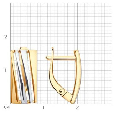 Серьги Diamant 51-120-02464-1 вес 2.77 г золото, без вставок купить,NaN