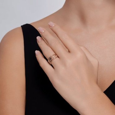Кольцо Diamant 51-110-02222-1_17 размер 17 вес 1.85 г золото, фианит купить,NaN
