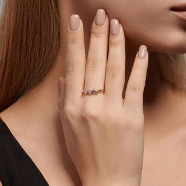 Кольцо Diamant 51-110-02316-1_17 размер 17 вес 1.12 г золото, фианит купить,NaN