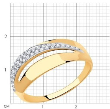 Кольцо Diamant 51-110-00956-1 размер 18.5 вес 2.21 г золото, фианит купить,NaN