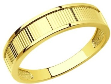 Кольцо Diamant 53-110-01572-1_19 размер 19 вес 2.25 г золото, без вставок купить,NaN