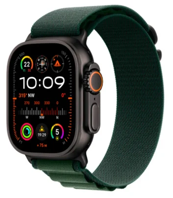 Смарт-часы Apple Watch Ultra 2 2024 GPS MX4Q3 Cellular 49mm Black Titanium Case with Dark Green Alpine Loop S