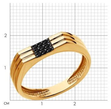 Кольцо Diamant 51-112-02288-1_20-5 размер 20.5 вес 4.05 г золото, фианит купить,NaN