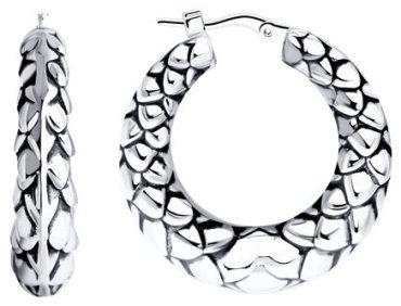 Серьги Diamant 95-120-01833-1 вес 6.53 г серебро, без вставок 112839882 купить,NaN
