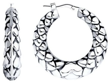 Серьги Diamant 95-120-01833-1 вес 6.53 г серебро, без вставок 112839882 купить,NaN
