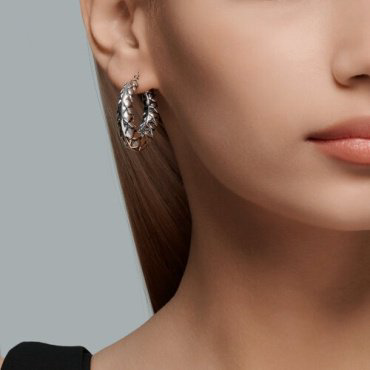 Серьги Diamant 95-120-01833-1 вес 6.53 г серебро, без вставок 112839882 купить,NaN