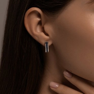 Серьги Diamant 52-220-02520-1 вес 3.09 г золото, сапфир купить,NaN