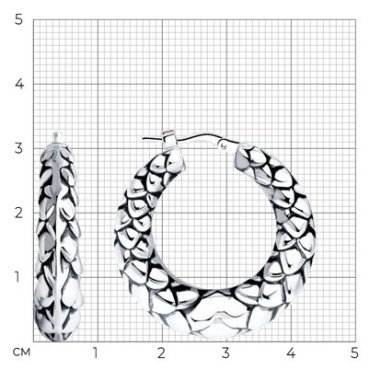 Серьги Diamant 95-120-01833-1 вес 6.53 г серебро, без вставок 112839882 купить,NaN