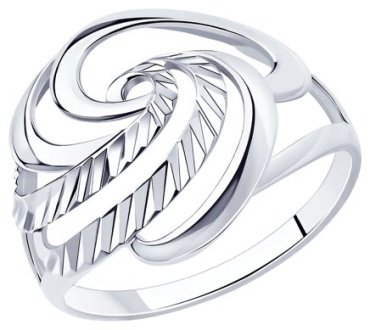 Кольцо Diamant 94-110-00878-1_17-5 размер 17.5 вес 1.96 г серебро, без вставок купить,NaN