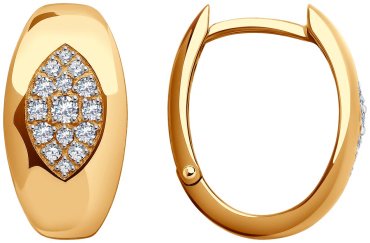 Серьги SOKOLOV 0200289 вес 3.83 г золото, фианит купить,396672