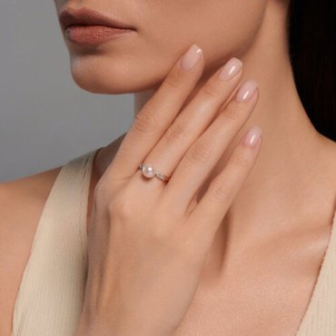 Кольцо Diamant 791218_17-5 размер 17.5 вес 1.87 г золото, жемчуг купить,NaN