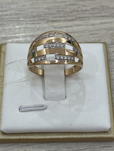 Кольцо Diamant 8667876 размер 19.5 вес 2.67 г золото, фианит купить,NaN