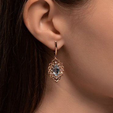 Серьги Diamant 51-321-02468-1 вес 5.5 г золото, топаз купить,NaN