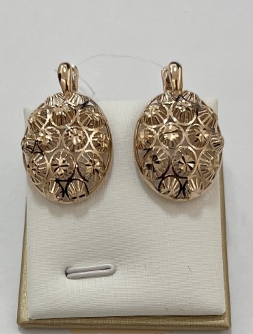 Серьги Diamant 745788 вес 6.34 г золото, без вставок купить,NaN