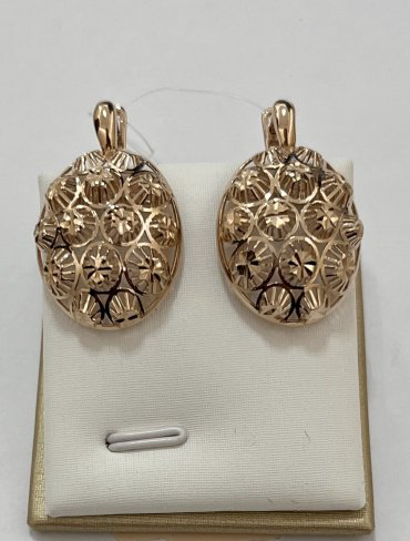 Серьги Diamant 745788 вес 6.34 г золото, без вставок купить,NaN