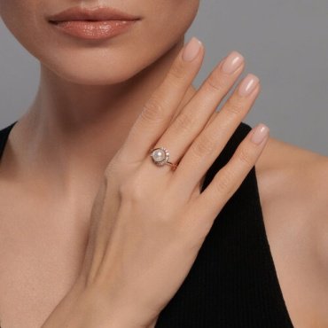 Кольцо Diamant 791149_18 размер 18 вес 2.03 г золото, жемчуг купить,NaN