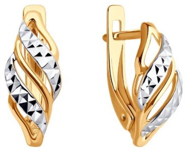 Серьги Diamant 51-120-02258-1 вес 1.81 г золото, без вставок купить,NaN