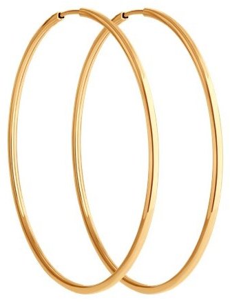 Серьги Diamant 51-124-02376-1 вес 5.39 г золото, без вставок купить,NaN