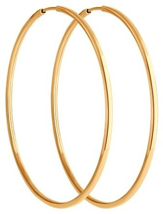 Серьги Diamant 51-124-02376-1 вес 5.39 г золото, без вставок купить,NaN