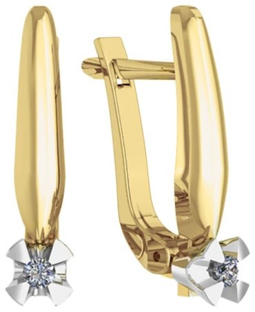 Серьги GRANT 9601441 вес 2.63 г золото, бриллиант купить,NaN