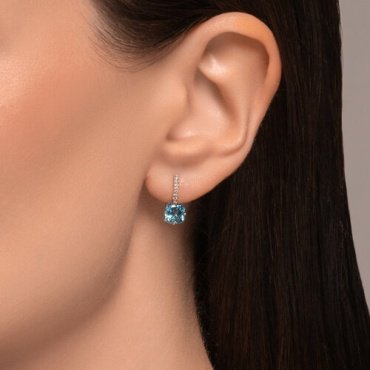 Серьги SOKOLOV 725861-3 вес 2.55 г золото, топаз купить,NaN