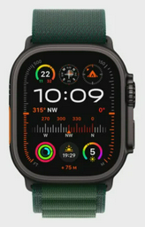 Смарт-часы Apple Watch Ultra 2 2024 GPS MX4R3 Cellular 49mm Black Titanium Case with Dark Green Alpine Loop M
