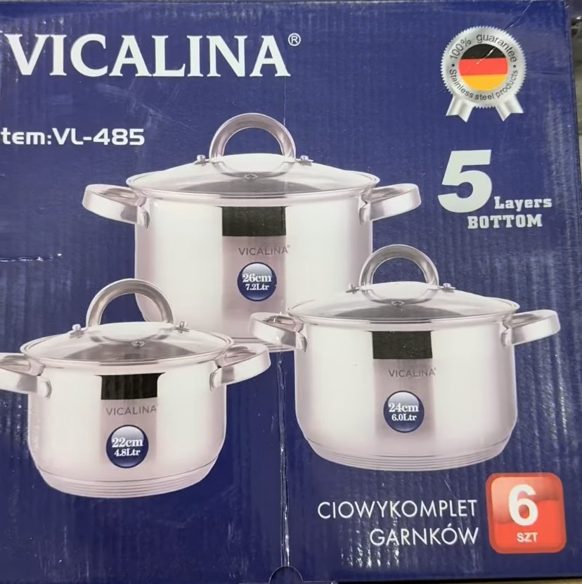 Vicalina набор кастрюль VL-485 6 в 1