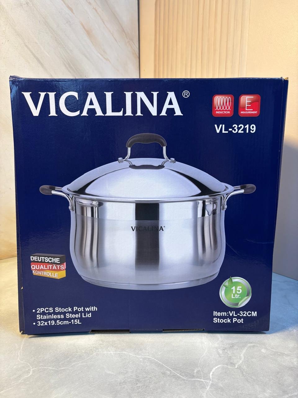 Кастрюля 13.5 л, Vicalina VL-3219 нержавеющая сталь