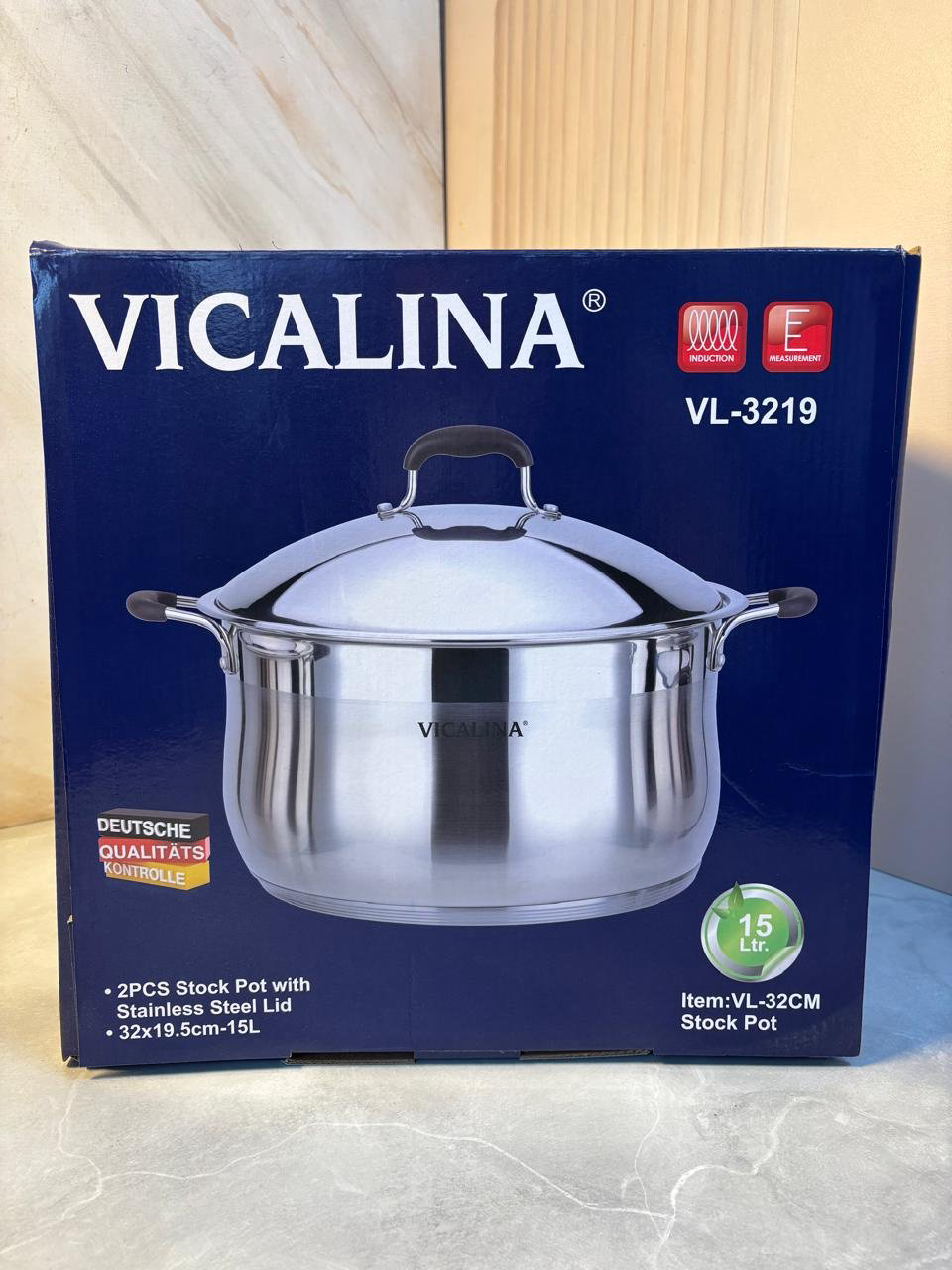 Кастрюля 13.5 л, Vicalina VL-3219 нержавеющая сталь купить,NaN