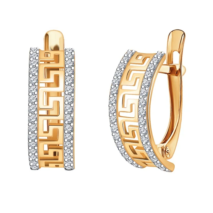 Серьги Атолл A20932  2.30 г, Золото 585, Фианит купить,206448
